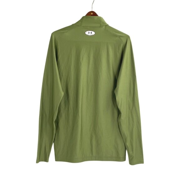 Under Armour Coldgear Compression Womens 2XL Mock Neck Base Layer Green Athletic - Picture 2 of 11